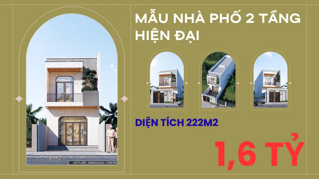 mẫu nhà phố 2 tầng hiện đại