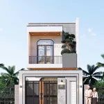 Tổng quát mẫu nhà phố 2 tầng hiện đại