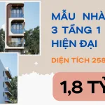mẫu nhà phố 3 tầng 1 lửng hiện đại
