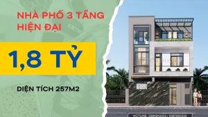 mẫu nhà phố 3 tầng hiện đại