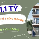Mẫu nhà phố 3 tầng hiện đại