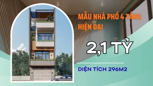 mẫu nhà phố 4 tầng hiện đại