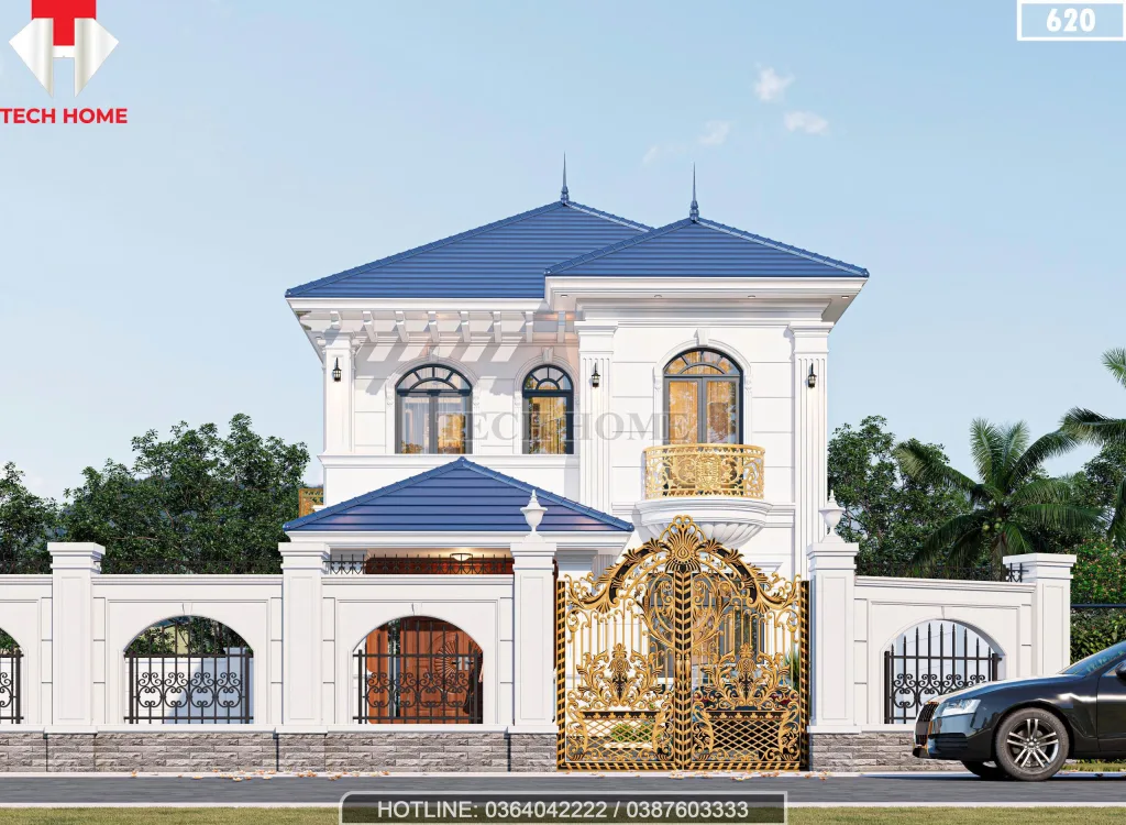 Tổng quan kiến trúc nhà mái Nhật 2 tầng tân cổ điển