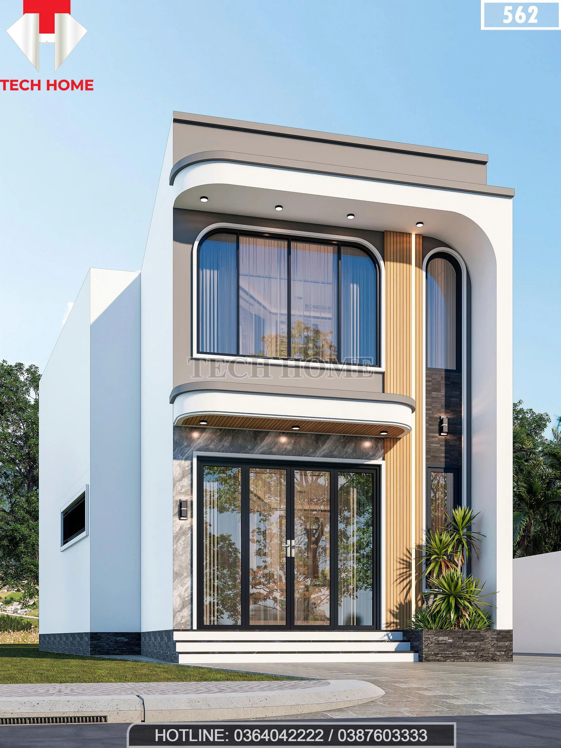 Góc nghiêng mẫu nhà ống 2 tầng đẹp