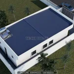 tổng thể từ trên cao nhà cấp 4 mái bằng