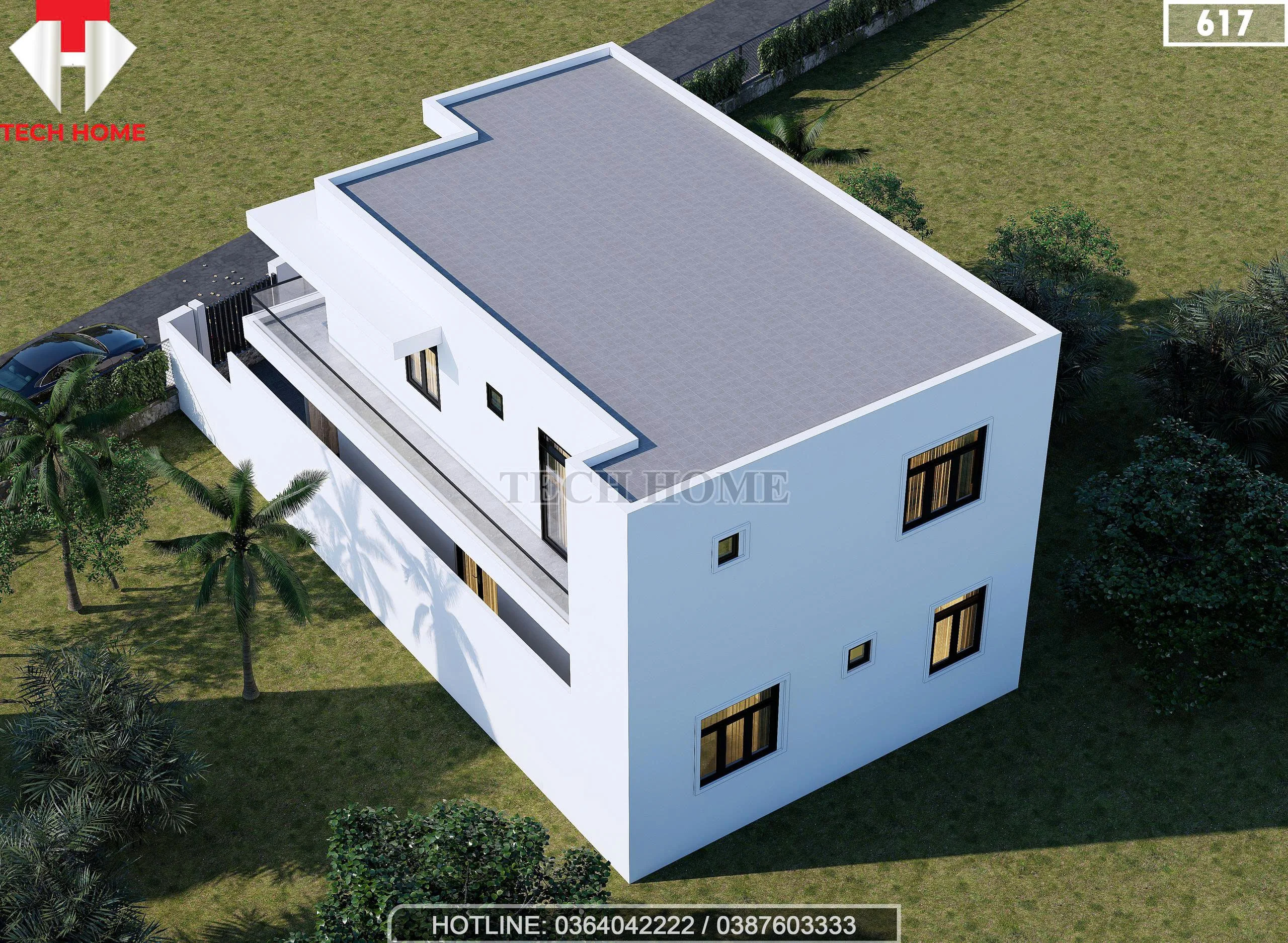 Tổng thể mẫu nhà 2 tầng hiện đại