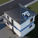 Tổng thể mẫu nhà mái Nhật 2 tầng đẹp