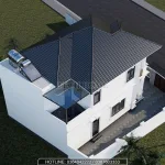 Tổng thể mẫu nhà 2 tầng mái Nhật