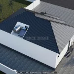 Tổng thể mẫu nhà mái Nhật 1 tầng