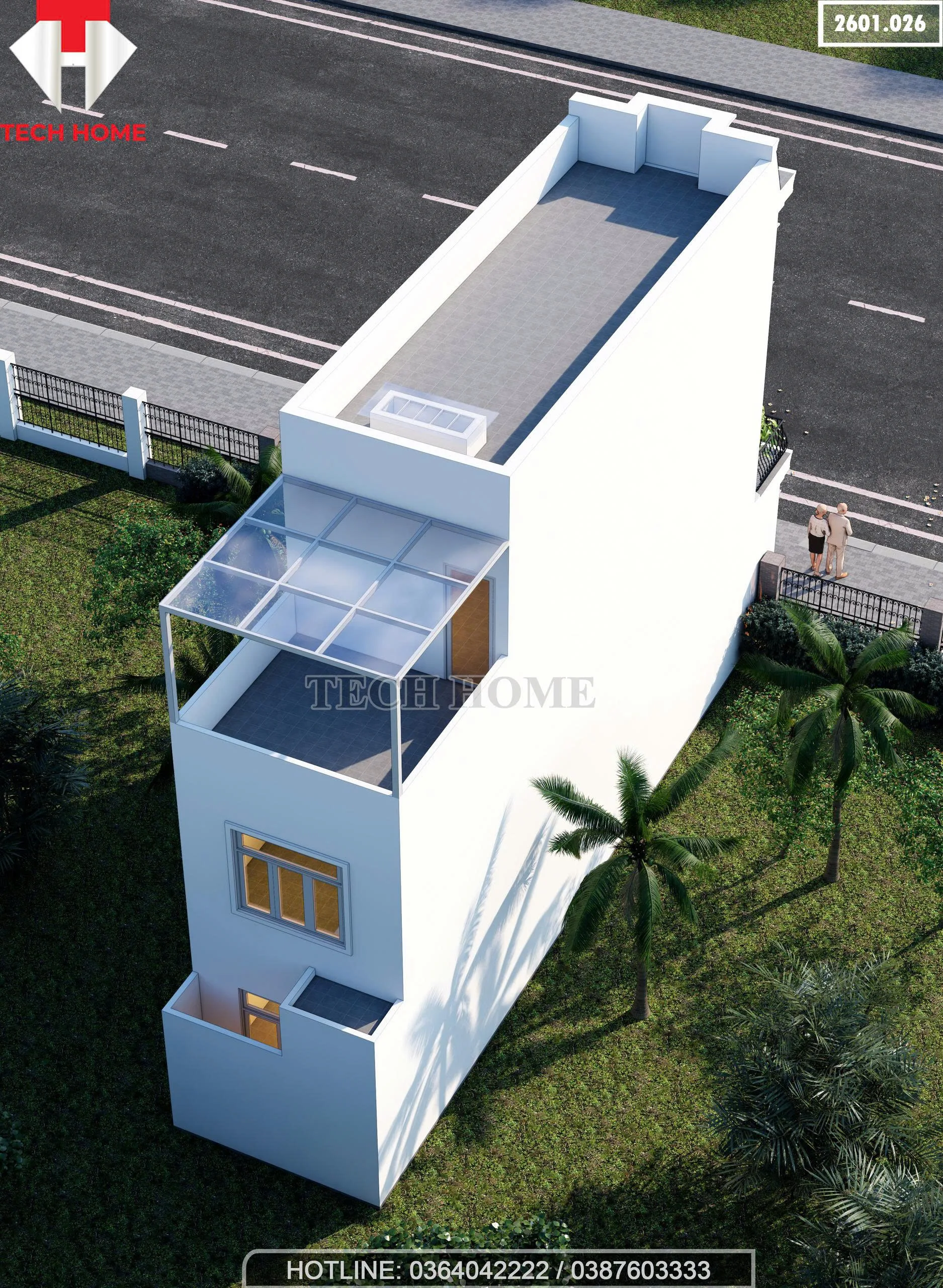 Tổng thể mẫu nhà phố 3 tầng tân cổ điển