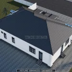 Tổng thể mẫu nhà vườn 1 tầng mái Nhật