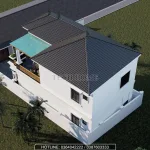 Tổng thể mẫu nhà mái Nhật 2 tầng