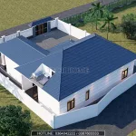 Tổng thể mẫu nhà cấp 4 mái Nhật 4 phòng ngủ