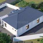 Tổng thể mẫu nhà mái Nhật 1 tầng 4 phòng ngủ