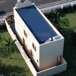 Tổng thể mẫu nhà ống 2 tầng tân cổ điển