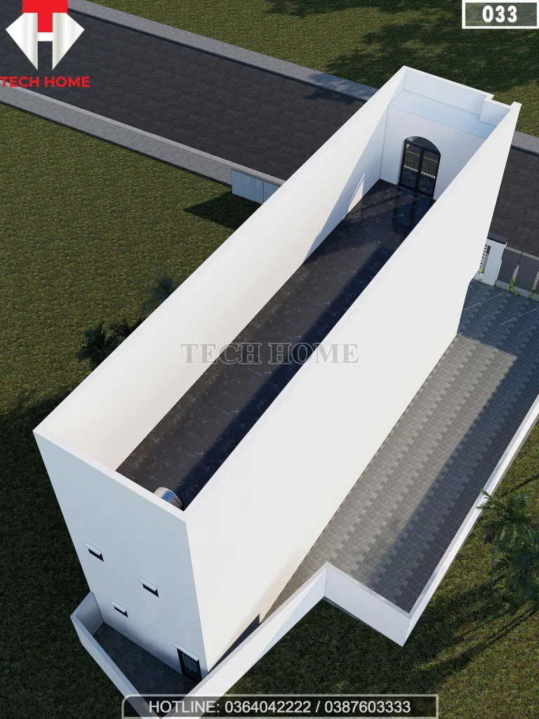 Tổng thể mẫu nhà phố 2 tầng tân cổ điển