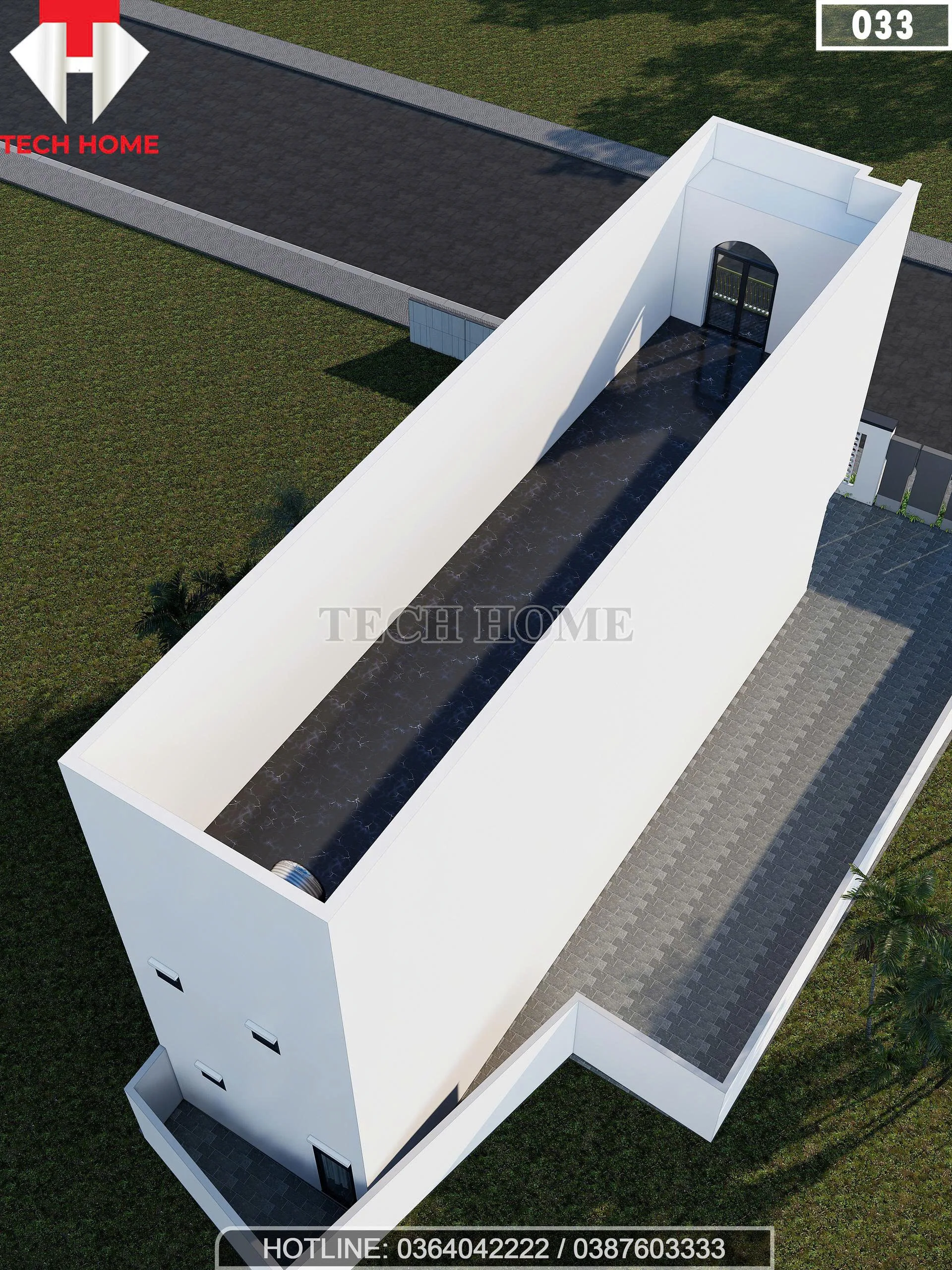 Tổng thể mẫu nhà phố 2 tầng tân cổ điển