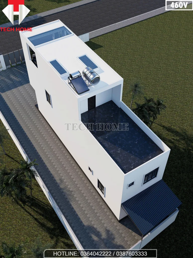 Tổng thể mẫu nhà phố 3 tầng hiện đại