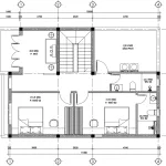 Bản vẽ mặt bằng công năng tầng 2 mẫu nhà 2 tầng hiện đại diện tích 85m2.