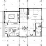 Bản vẽ bố trí công năng tầng 1 mẫu nhà 2 tầng mái bằng hiện đại diện tích 120m2 của anh Hùng.
