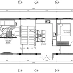 Bản vẽ bố trí công năng tầng 1 diện tích 81m2 mẫu nhà ống 2 tầng hiện đại của anh Dương.