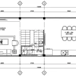 Bản vẽ chi tiết mặt bằng công năng tầng 1 mẫu nhà ống 3 tầng đẹp diện tích 55m2.