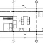 Bản vẽ mặt bằng công năng tầng 1 mẫu nhà ống 2 tầng hiện đại diện tích 61m2.