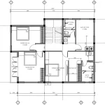 Bản vẽ bố trí công năng tầng 2 mẫu nhà 2 tầng mái bằng hiện đại diện tích 118m2 của anh Hùng.