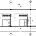 Bản vẽ mặt bằng công năng tầng 2 mẫu nhà ống 2 tầng hiện đại diện tích 40m2.