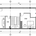 Bản vẽ bố trí công năng tầng 3 mẫu nhà ống 3 tầng hiện đại diện tích 95m2