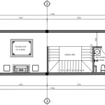 Bản vẽ bố trí công năng tầng 3 mẫu nhà phố 3 tầng hiện đại diện tích thiết kế 60m2.