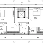 Bản vẽ bố trí công năng tầng 3 mẫu nhà phố tân cổ điển 5 tầng diện tích 91m2