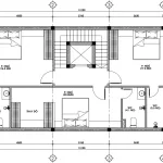 Bản vẽ bố trí công năng tầng 4 mẫu nhà phố tân cổ điển 5 tầng diện tích 91m2