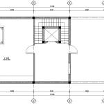 Bản vẽ bố trí công năng tầng tum mẫu nhà phố tân cổ điển 5 tầng diện tích 35m2