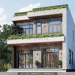 Góc nghiêng mẫu nhà 2 tầng hiện đại