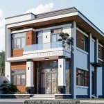 Góc nghiêng mẫu nhà 2 tầng hiện đại