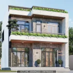 Góc nghiêng mẫu nhà 2 tầng hiện đại