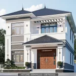 Góc nghiêng mẫu nhà 2 tầng mái Nhật tại Bắc Ninh