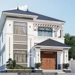 Góc nghiêng mẫu nhà 2 tầng mái Nhật tại Bắc Ninh