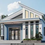 Góc nghiêng Mẫu nhà cấp 4 mái lệch