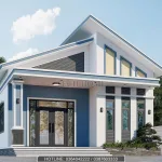 Góc nghiêng Mẫu nhà cấp 4 mái lệch