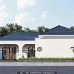 Góc nghiêng mẫu nhà cấp 4 mái Nhật 4 phòng ngủ