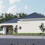 Góc nghiêng mẫu nhà cấp 4 mái Nhật 4 phòng ngủ