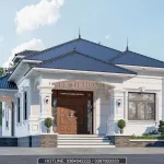 Góc nghiêng mẫu nhà mái Nhật 1 tầng 3 phòng ngủ