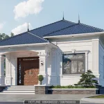 Góc nghiêng mẫu nhà mái Nhật 1 tầng 3 phòng ngủ