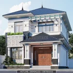 Góc nghiêng mẫu nhà mái Nhật 2 tầng đẹp