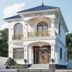 Góc nghiêng mẫu nhà mái Nhật 2 tầng tân cổ điển