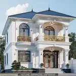 Góc nghiêng mẫu nhà mái Nhật 2 tầng tân cổ điển