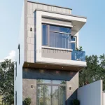 Góc nghiêng mẫu nhà ống 2 tầng 4 phòng ngủ