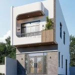 Góc nghiêng mẫu nhà ống 2 tầng hiện đại